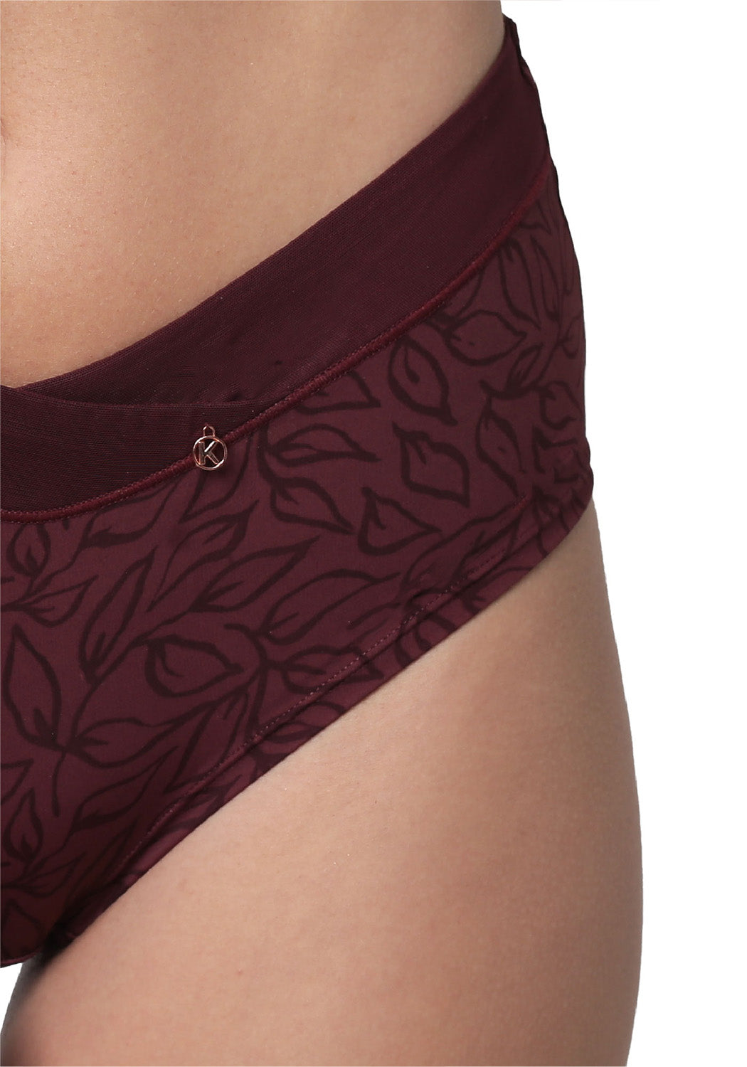 CALZON TIRO ALTO MICROFIBRA BURDEO MUJER