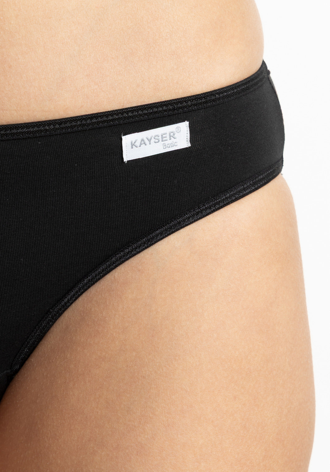 CALZÓN TIRO MEDIO KAYSER DE ALGODÓN HI LEGGS NEGRO DE MUJER