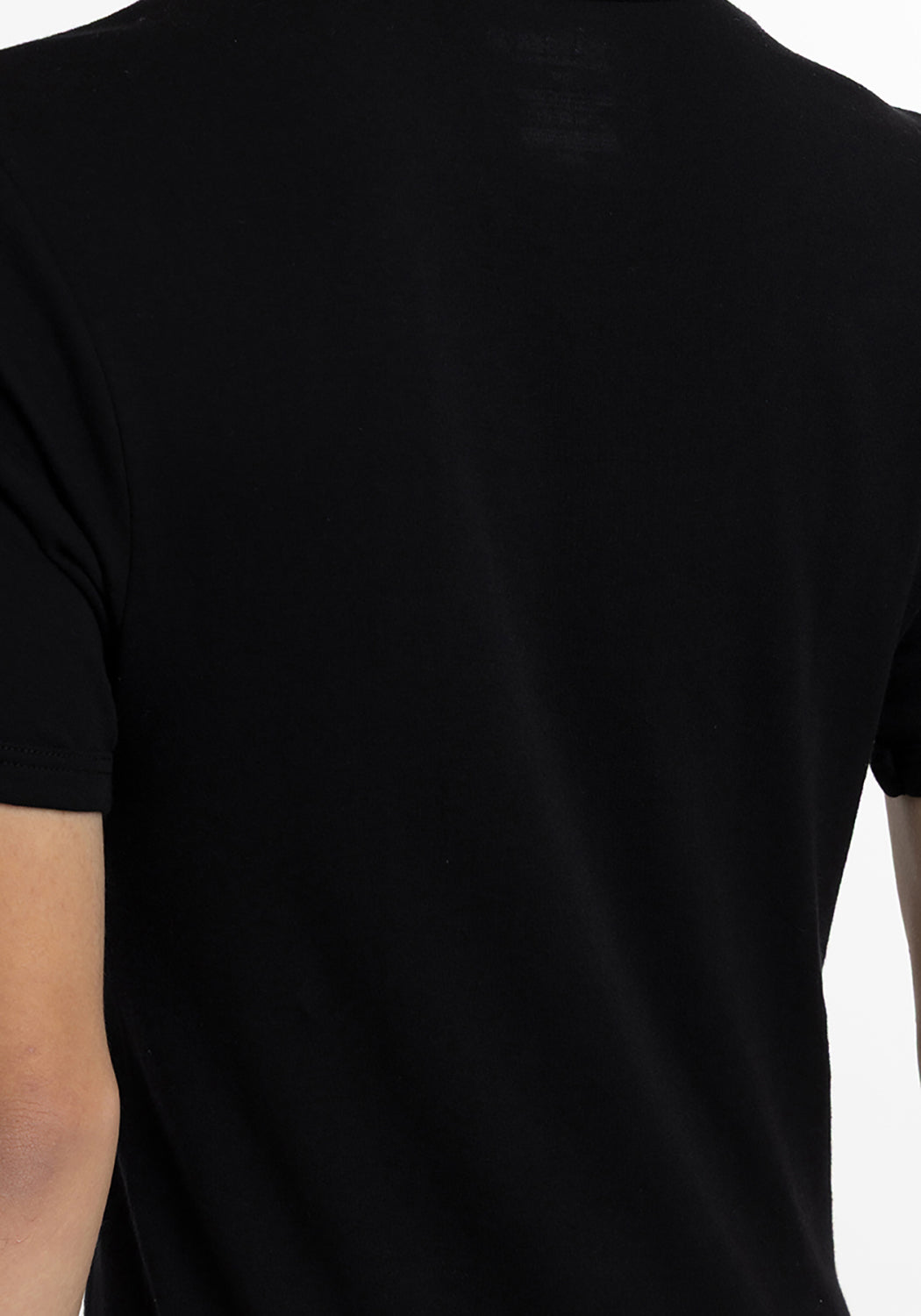 CAMISETA DE MANGA CORTA ALGODÓN NEGRO DE HOMBRE