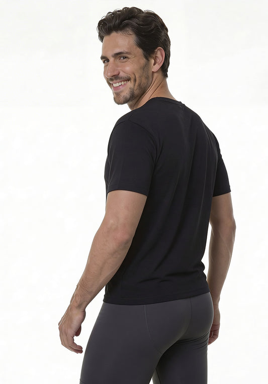 CAMISETA MANGA CORTA ESCOTE V ALGODON