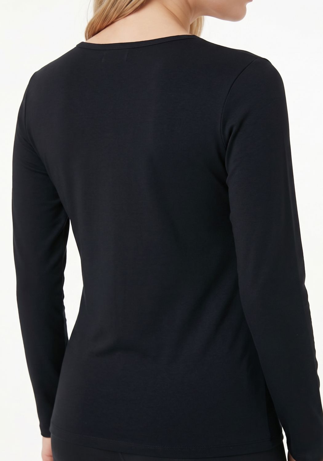 CAMISETA MANGA LARGA SUPER SOFT NEGRO MUJER