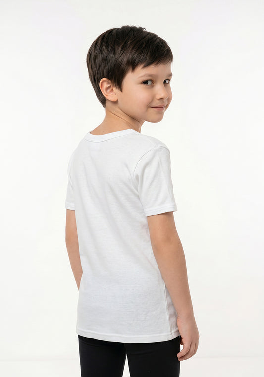 CAMISETA MANGA CORTA UNISEX ALGODÓN BLANCO DE UNISEX