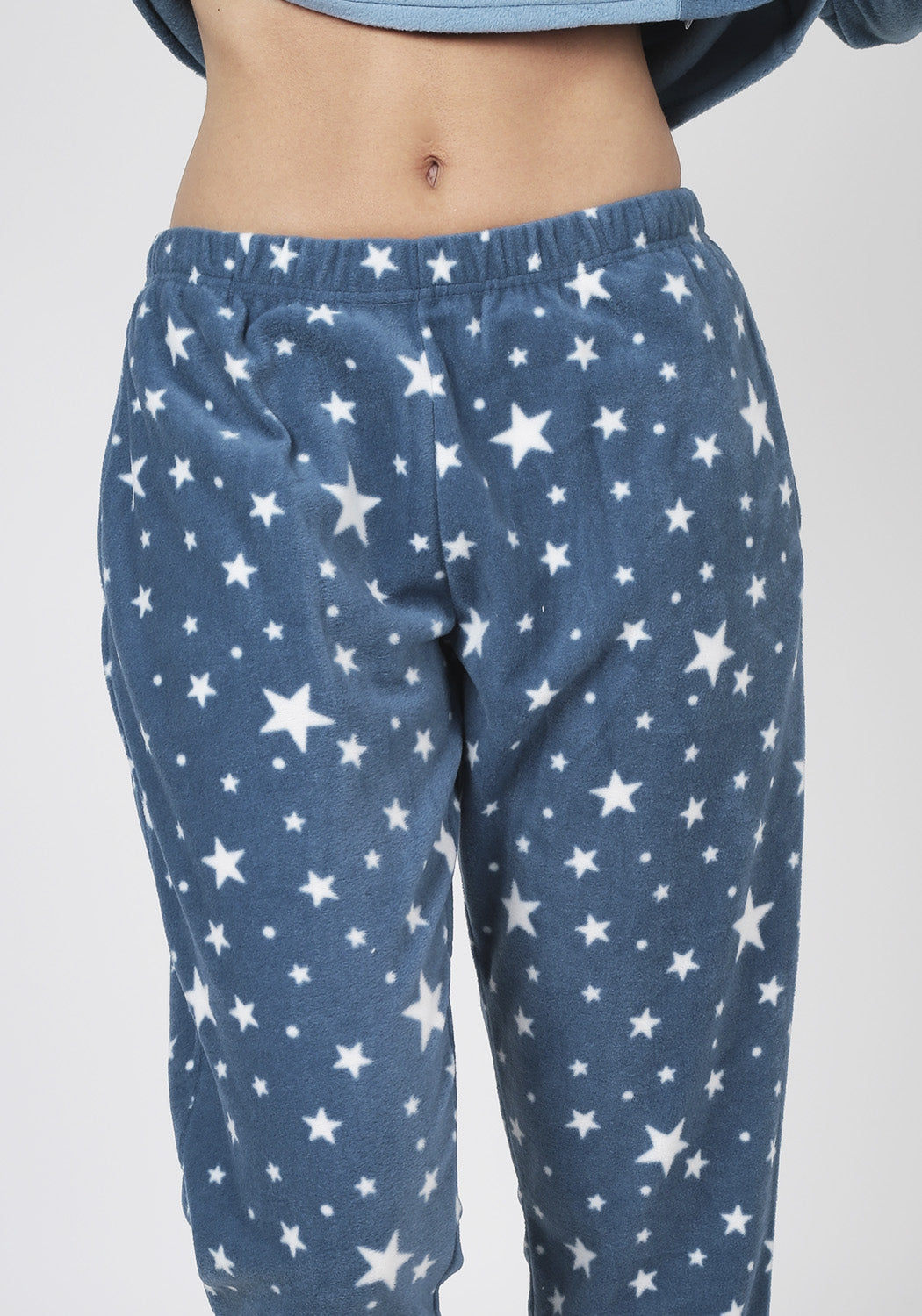 PIJAMA POLAR ESMPADO AZUL MUJER