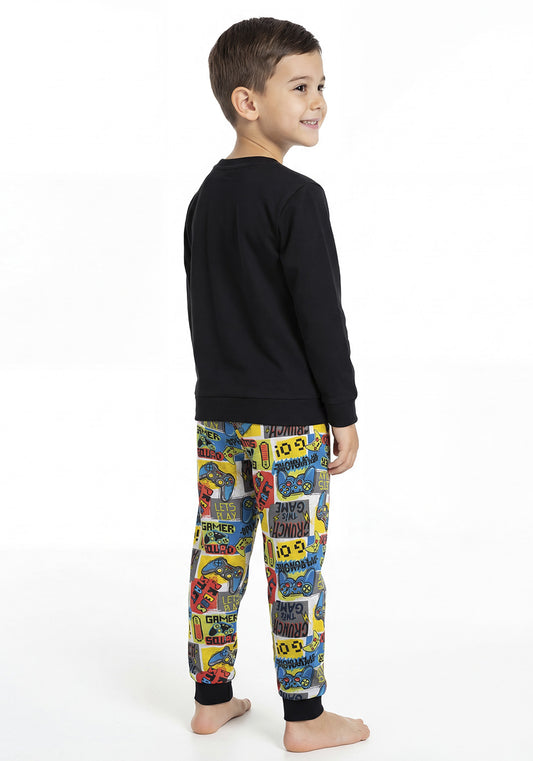 PIJAMA ALGODON NEGRO KIDS HOMBRE
