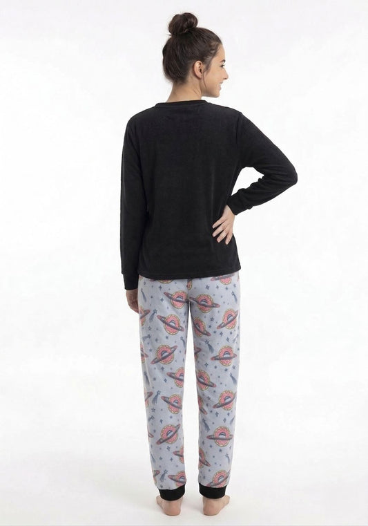 PIJAMA POLAR NEGRO TEENS MUJER