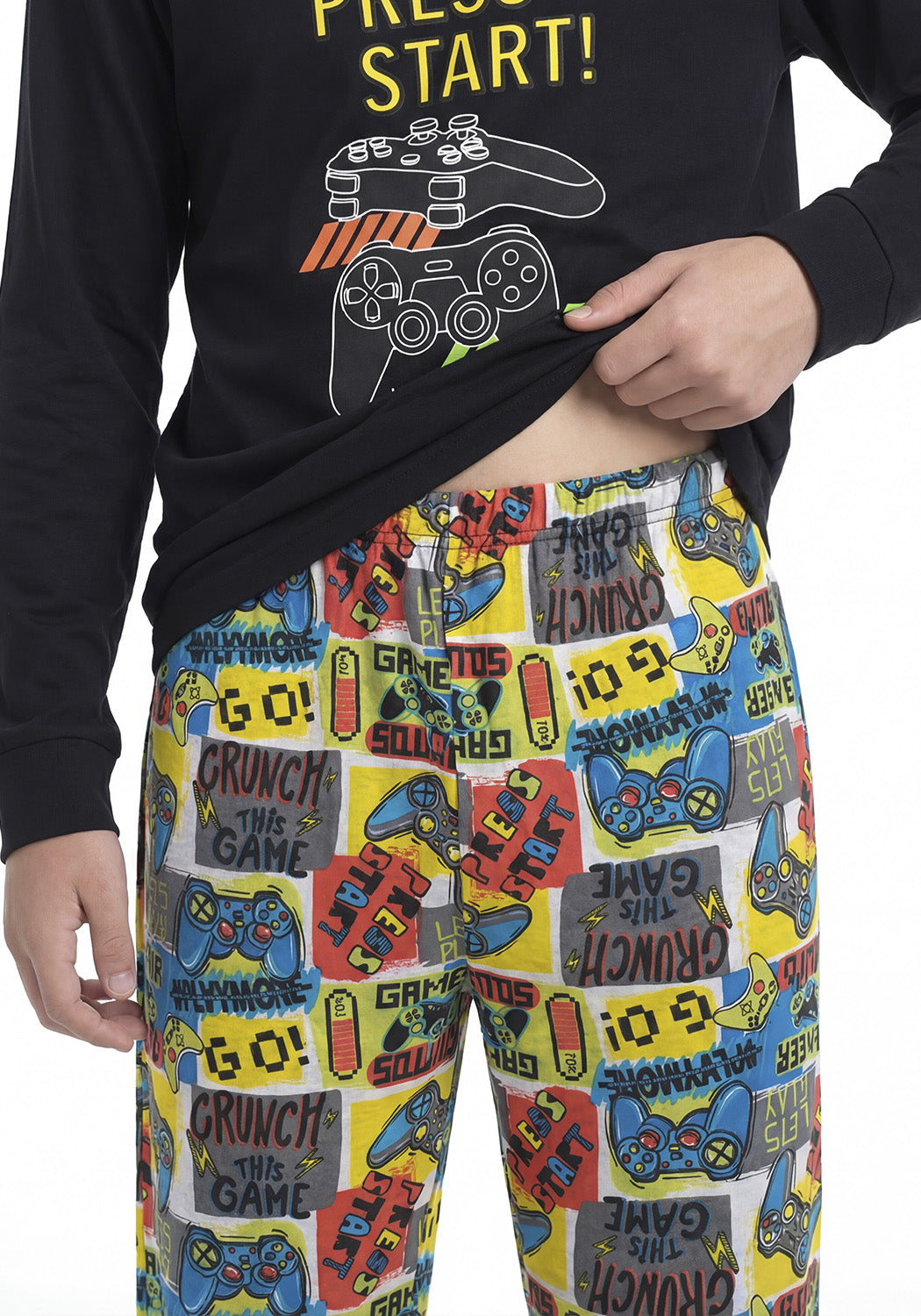 PIJAMA ALGODON NEGRO TEENS HOMBRE
