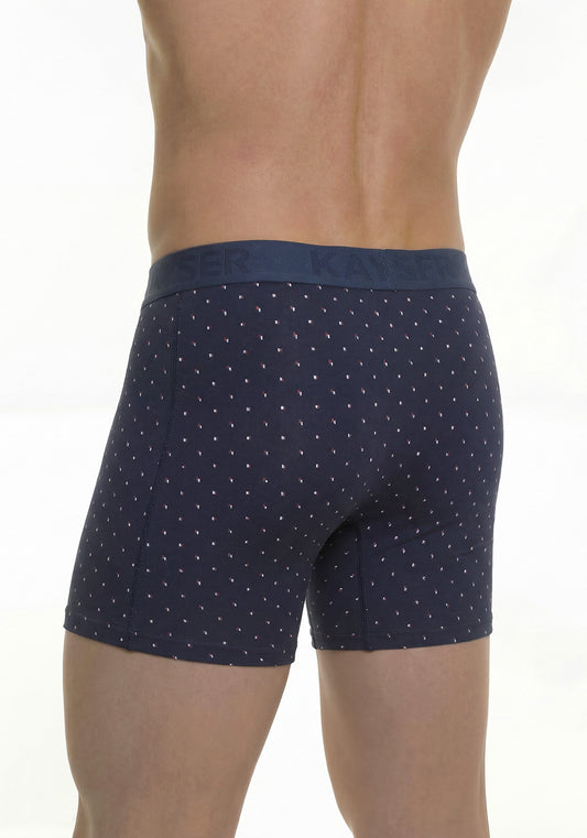 BOXER LARGO ALGODON AZUL MARINO HOMBRE