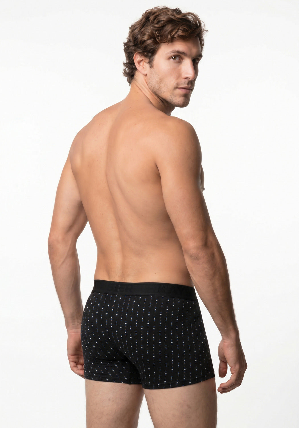 BÓXER LARGO KAYSER DE ALGODÓN NEGRO DE HOMBRE