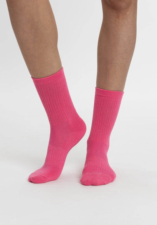 TRIPACK CALCETIN SOQUETES DE ALGODÓN ROSADO DE MUJER