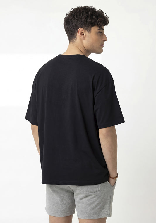 POLERA MANGA CORTA ALGODON NEGRO