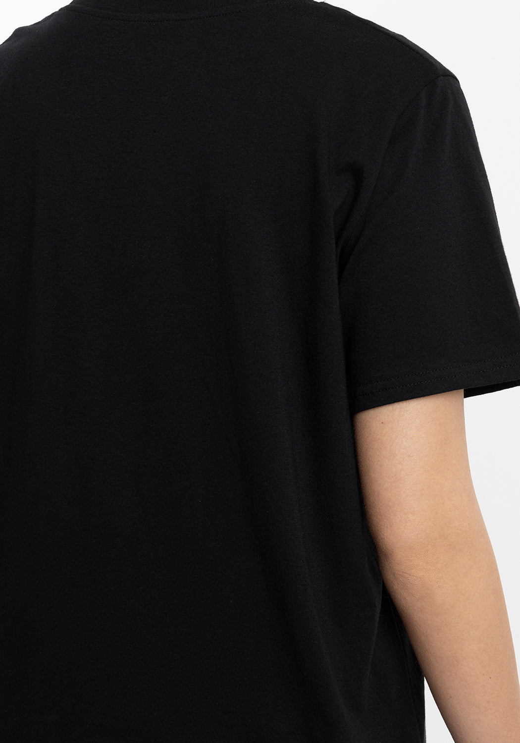 POLERA MANGA CORTA DE ALGODÓN HEY NEGRO DE MUJER