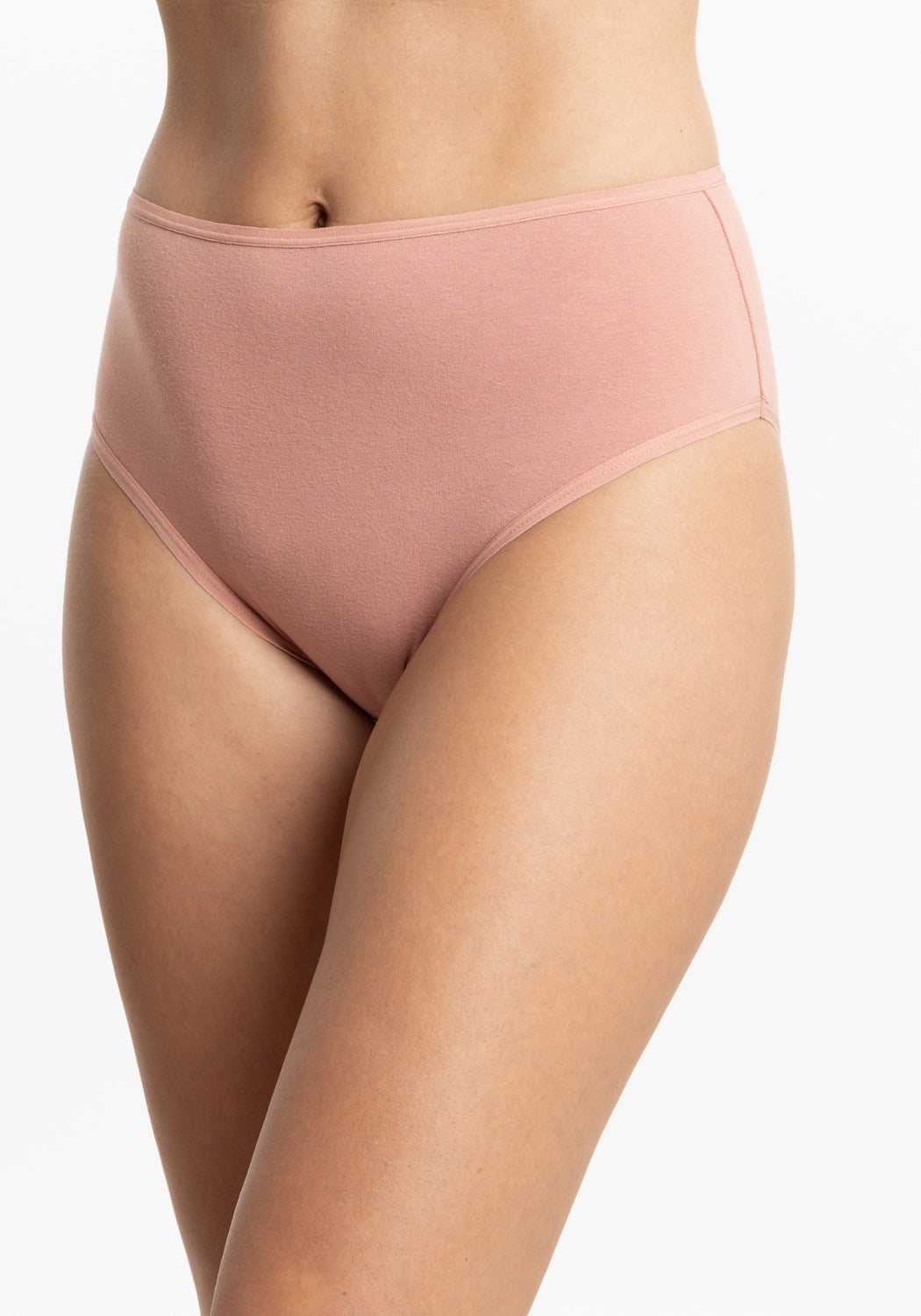 TRIPACK CALZÓN TIRO ALTO DE ALGODÓN ROSADO DE MUJER