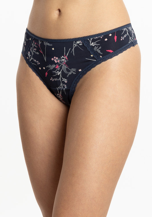 TRIPACK COLALESS DE MICROFIBRA AZUL MARINO DE MUJER