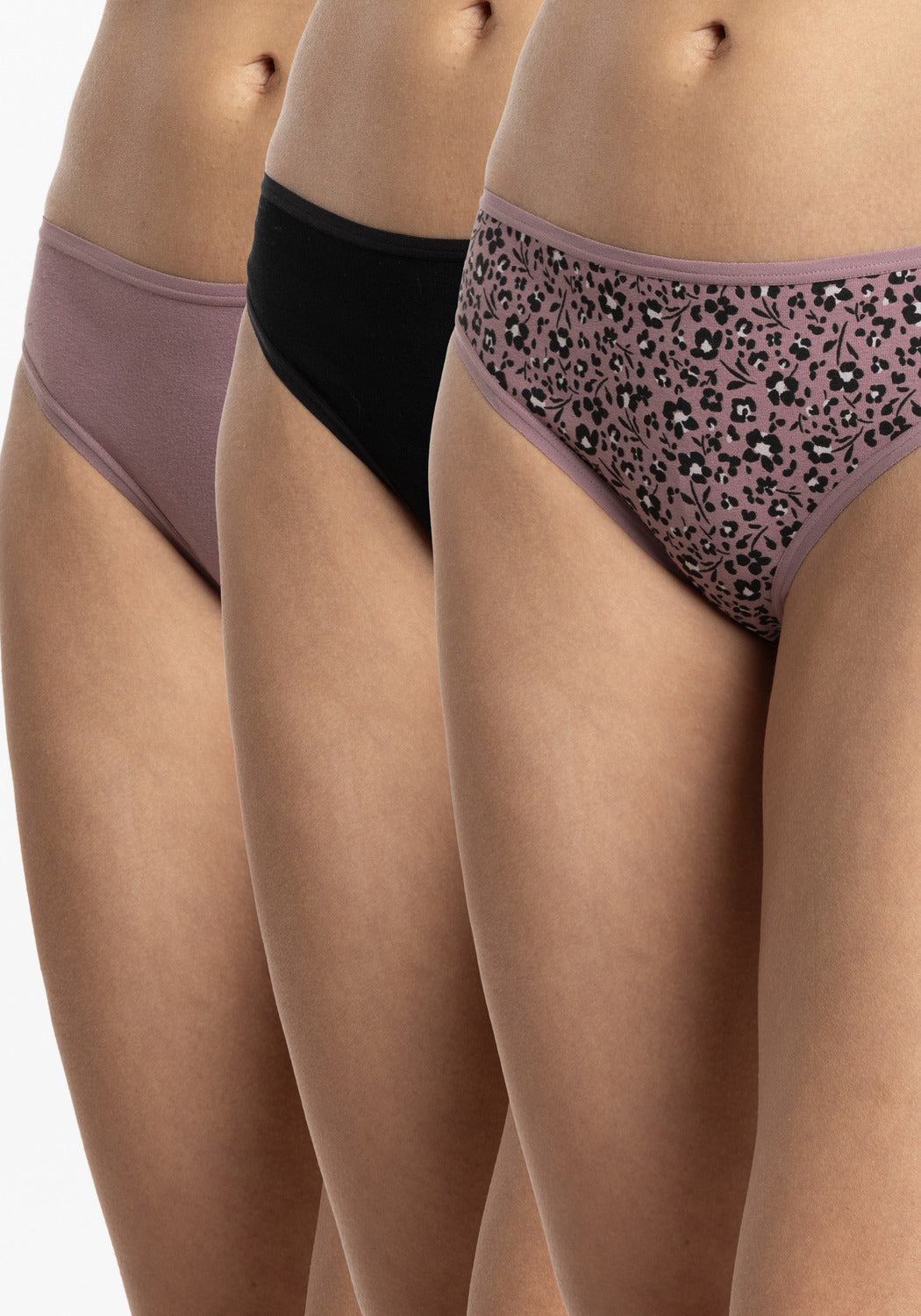 TRIPACK COLALESS DE ALGODÓN MORADO DE MUJER