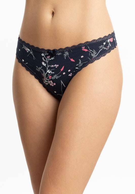 TRIPACK COLALESS DE ALGODÓN AZUL MARINO DE MUJER