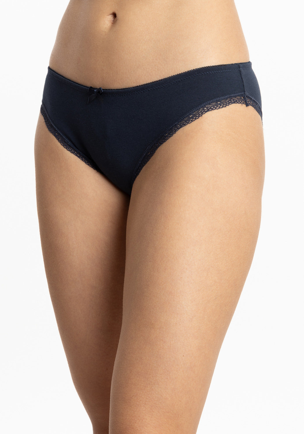TRIPACK BIKINI DE ALGODÓN AZUL MARINO DE MUJER