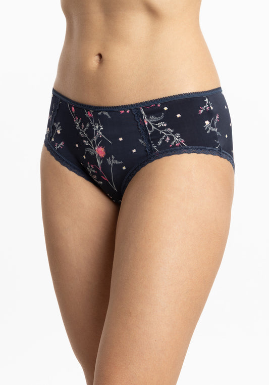TRIPACK PANTALETA DE MICROFIBRA AZUL MARINO DE MUJER