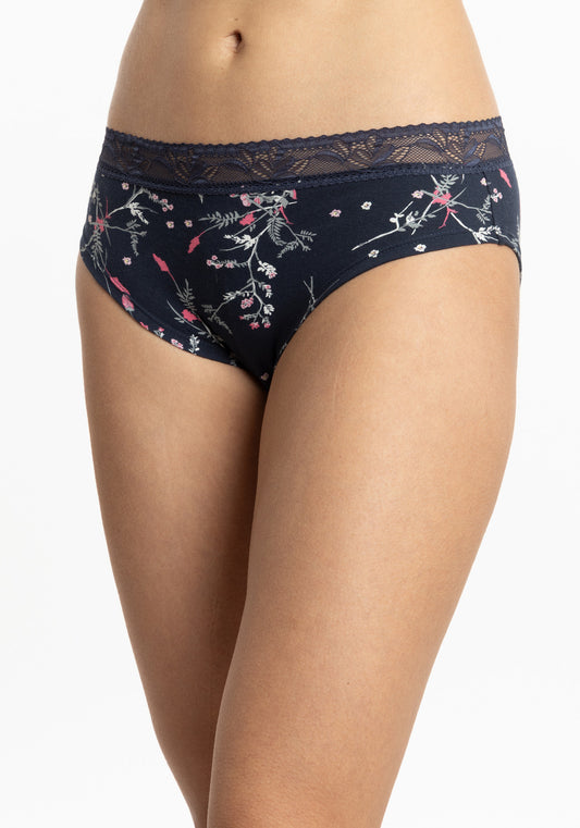 TRIPACK PANTALETA DE ALGODÓN AZUL MARINO DE MUJER