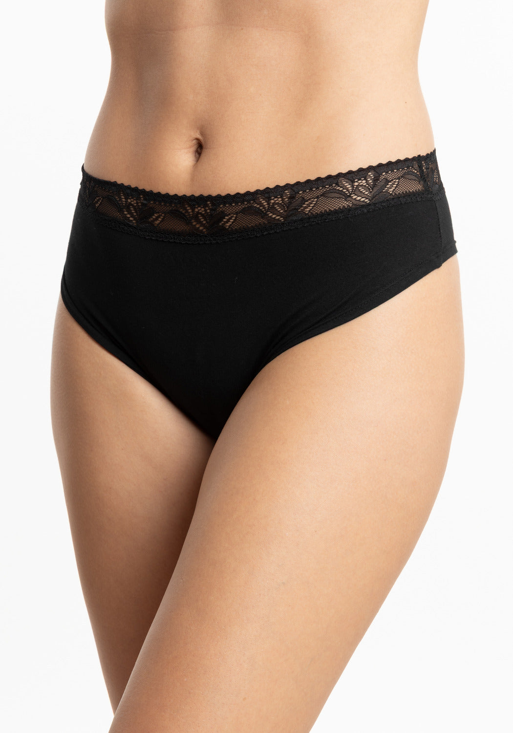 TRIPACK PANTALETA DE ALGODÓN NEGRO DE MUJER