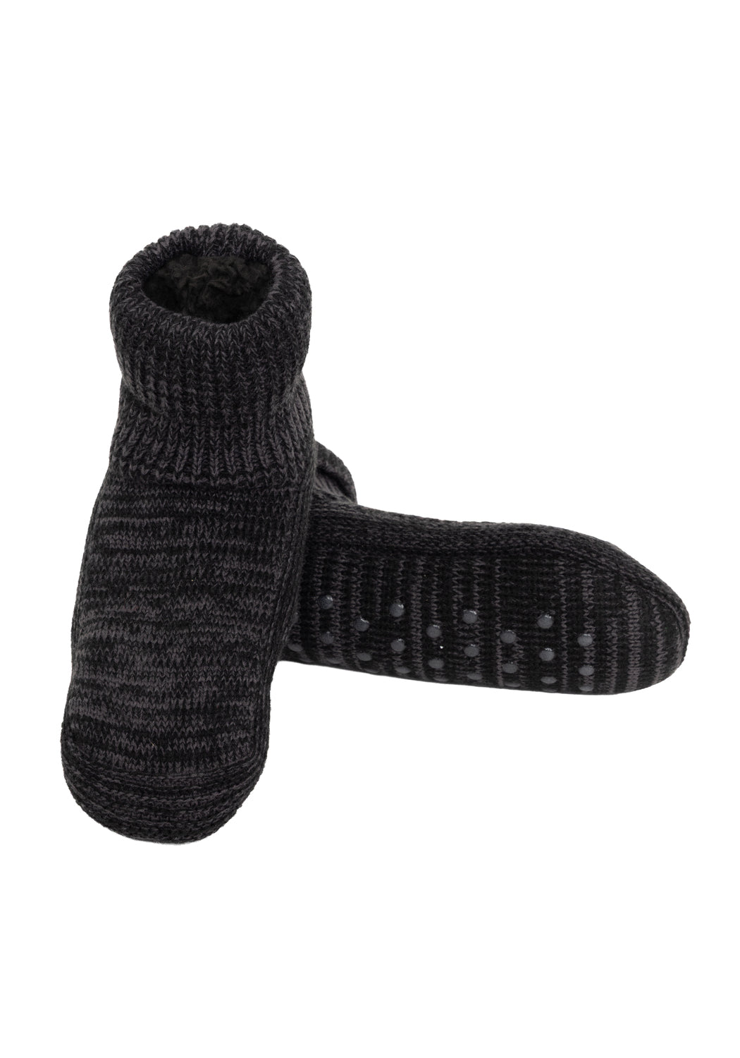 PANTUFLA CALCETIN NEGRO DE HOMBRE