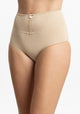 CALZÓN TIRO ALTO MAXI DE ALGODÓN BEIGE MUJER