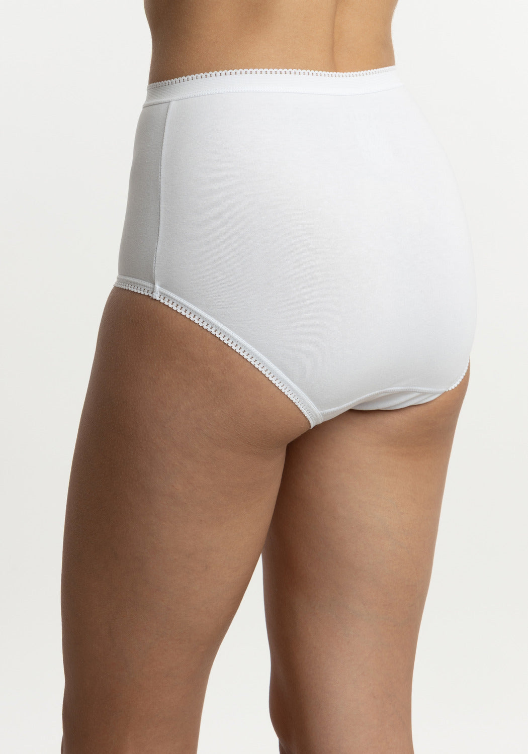 CALZÓN TIRO ALTO MAXI DE MUJER ALGODÓN BLANCO