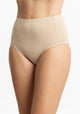 CALZÓN DE MUJER TIRO ALTO MAXI DE ALGODÓN BEIGE
