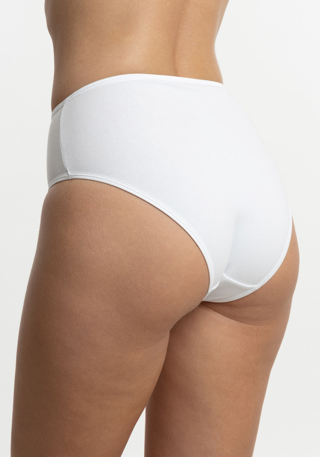 CALZÓN TIRO ALTO MAXI ALGODÓN BLANCO DE MUJER