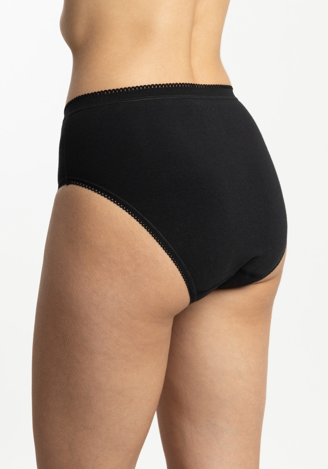 CALZÓN TIRO MEDIO DE ALGODÓN HI LEGGS NEGRO DE MUJER