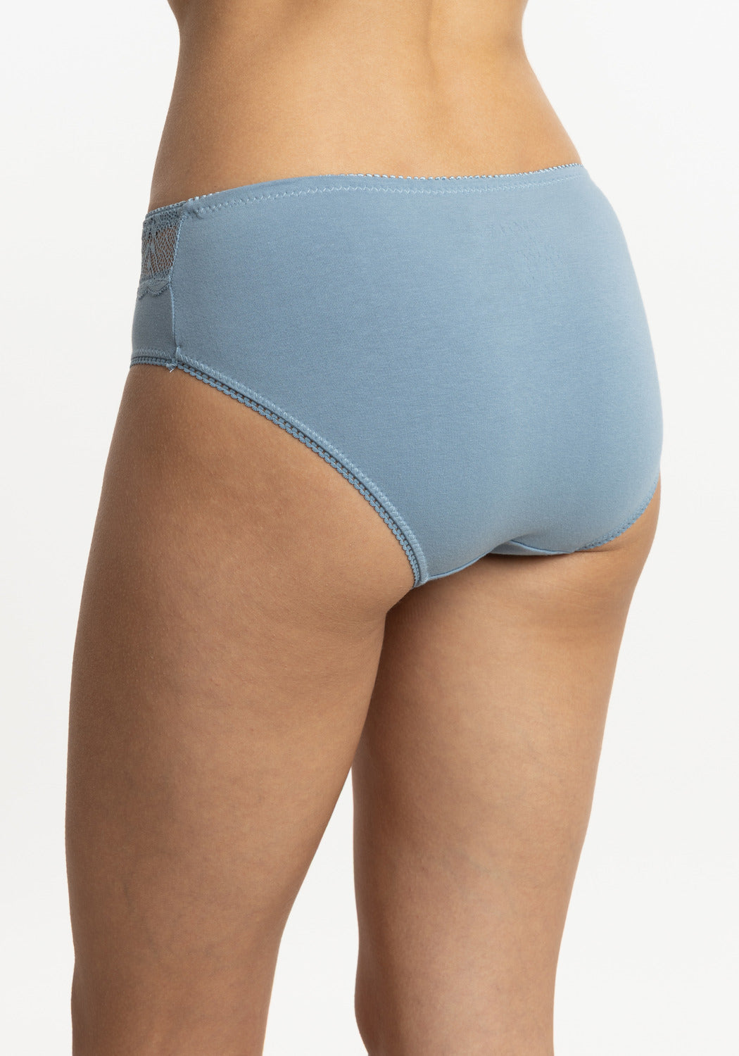 CALZÓN TIRO MEDIO DE ALGODÓN HI LEGGS AZUL DE MUJER