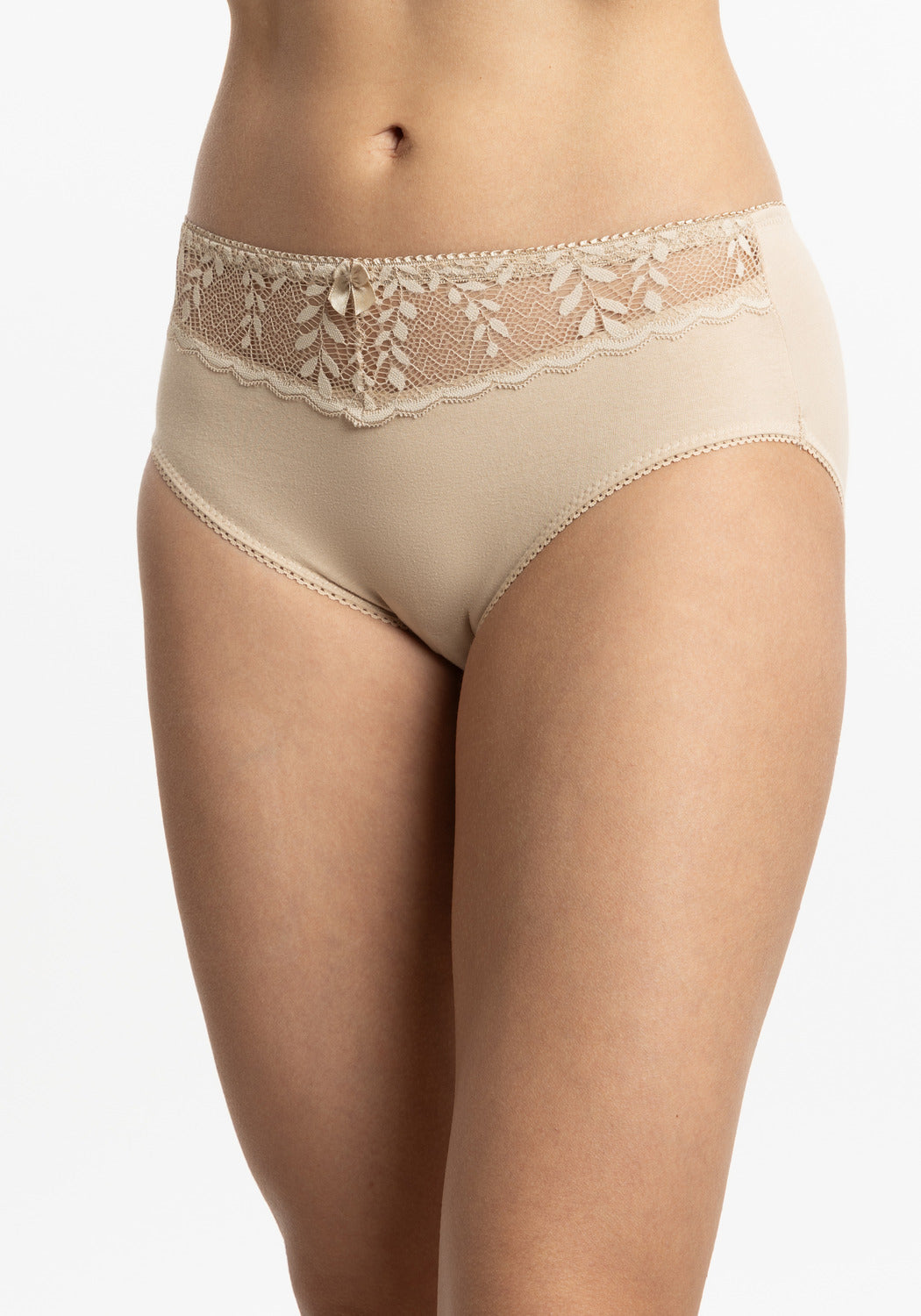 CALZÓN TIRO MEDIO ALGODÓN HI LEGGS BEIGE DE MUJER