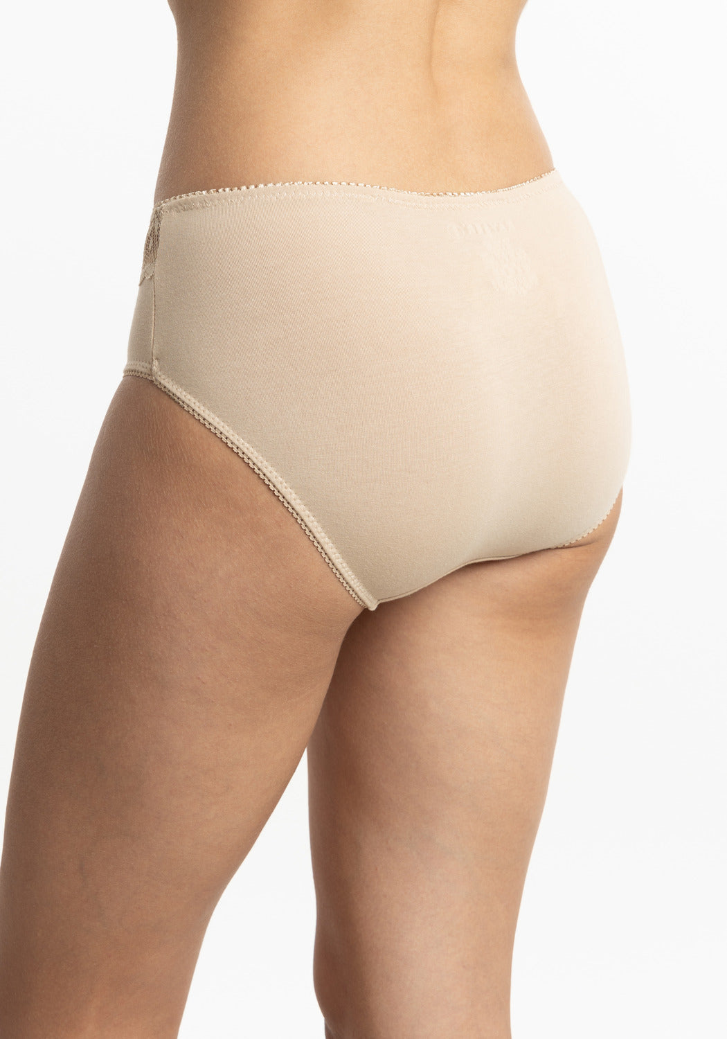 CALZÓN TIRO MEDIO ALGODÓN HI LEGGS BEIGE DE MUJER
