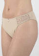 BIKINI CON ENCAJE DE ALGODÓN HI LEGGS BEIGE DE MUJER