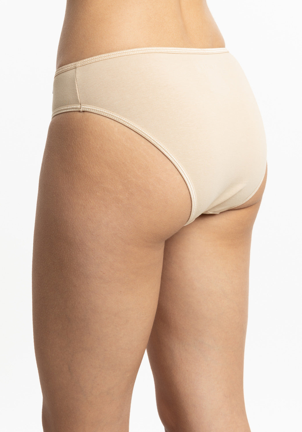 CALZÓN TIRO MEDIO DE ALGODÓN HI LEGGS BEIGE DE MUJER