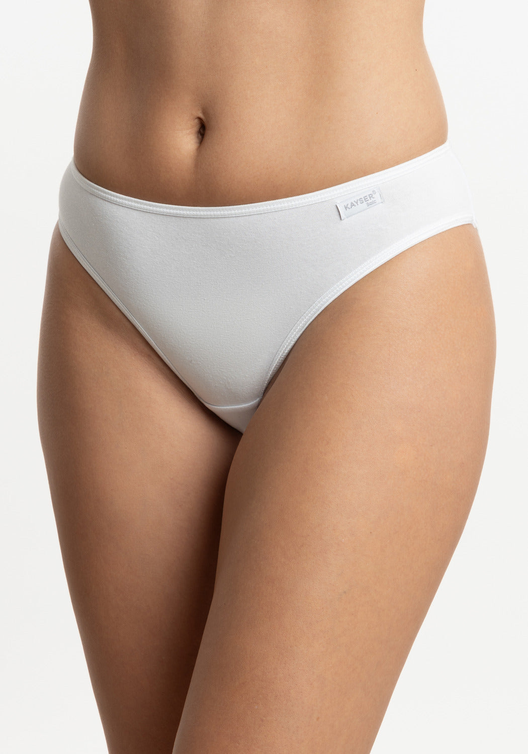 CALZÓN KAYSER TIRO MEDIO DE ALGODÓN HI LEGGS BLANCO DE MUJER