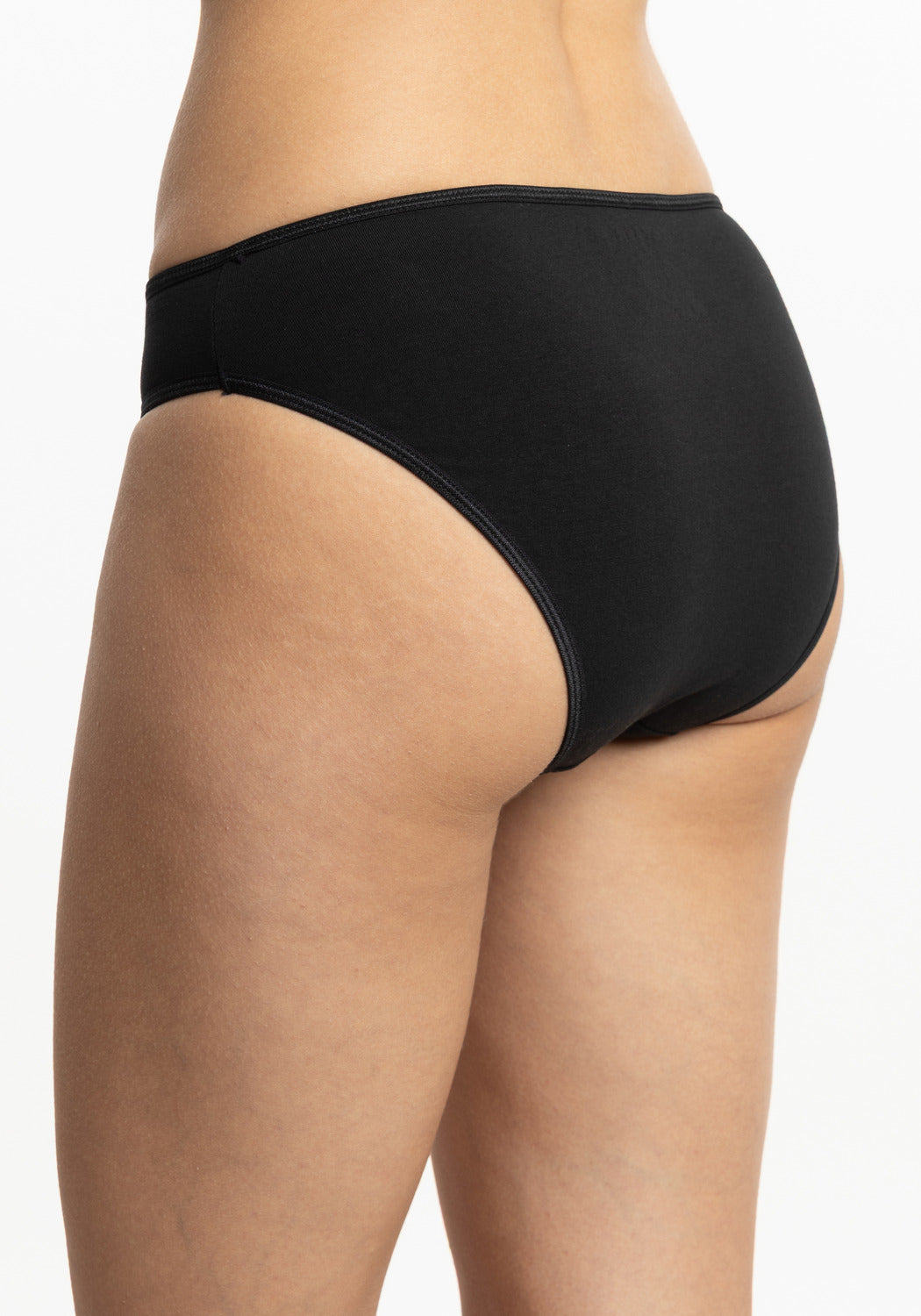 CALZÓN TIRO MEDIO KAYSER  DE ALGODÓN HI LEGGS NEGRO DE MUJER