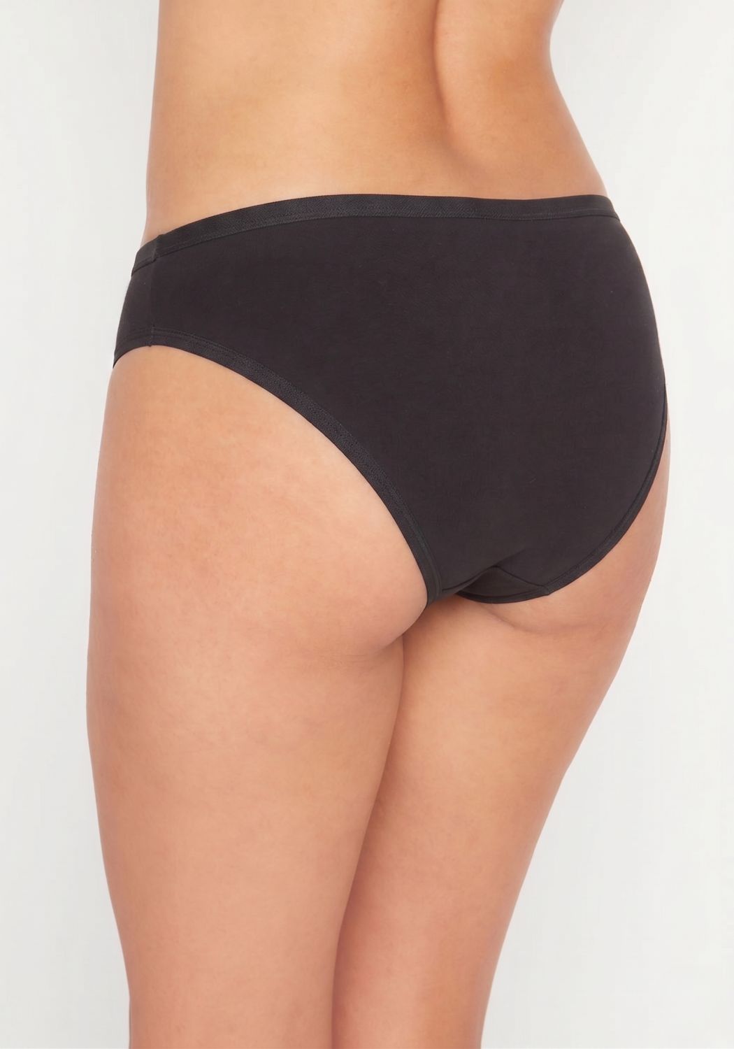 BIKINI DE ALGODÓN PARA INCONTINENCIA LEVE/MODERADA NEGRO DE MUJER