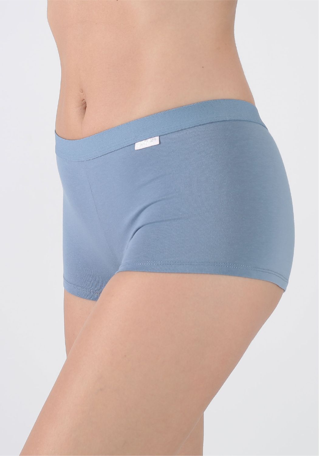 PANTALETA ALGODÓN ELASTICADO AZUL MUJER