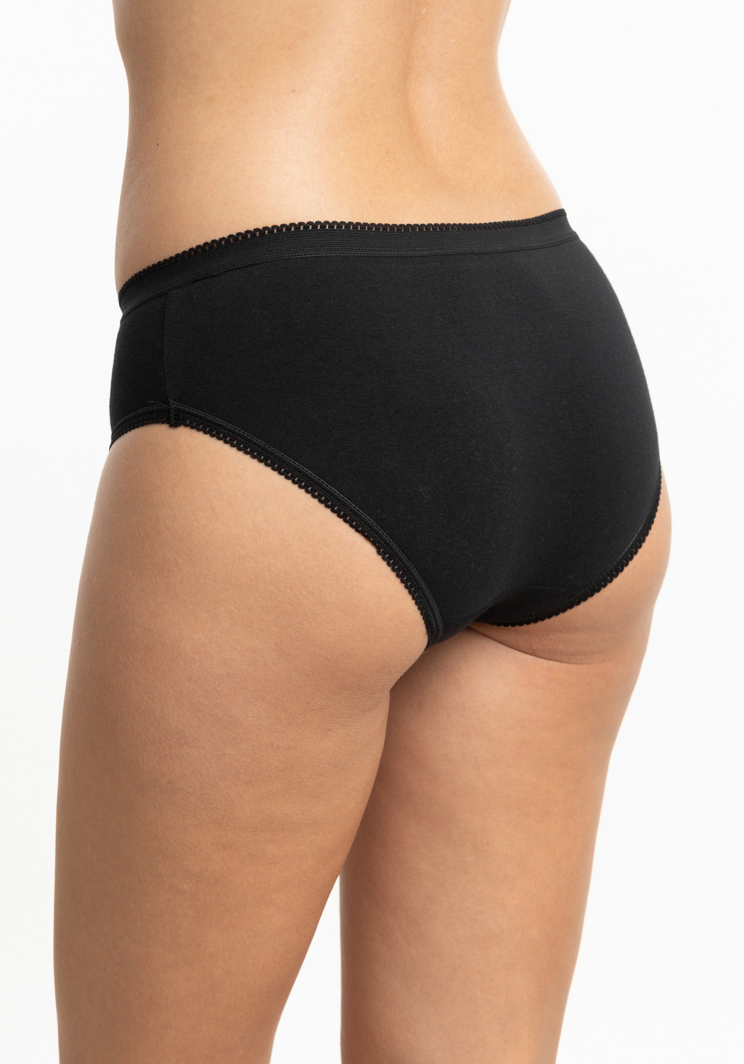 PANTALETA DE ALGODÓN NEGRO DE MUJER KAYSER