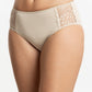 PANTALETA DE ALGODÓN ENCAJE BEIGE DE MUJER
