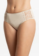 PANTALETA DE ALGODÓN ENCAJE BEIGE DE MUJER