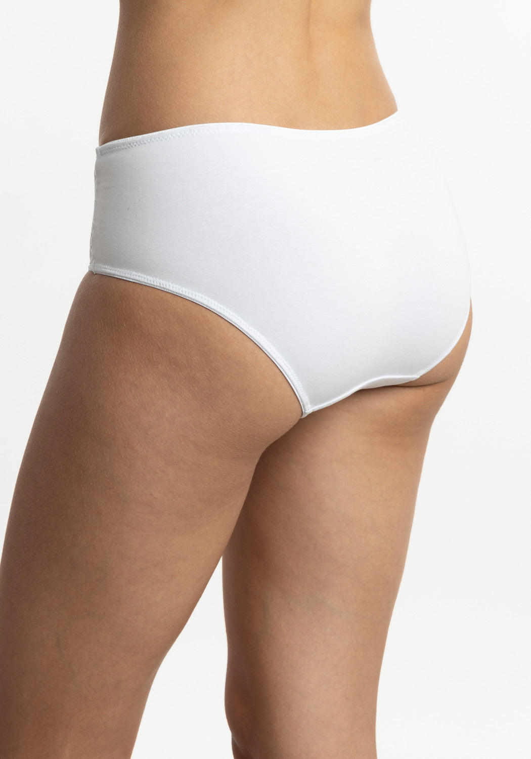 PANTALETA DE ALGODÓN ENCAJE BLANCO DE MUJER