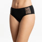 PANTALETA DE ALGODÓN ENCAJE NEGRO DE MUJER