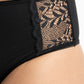 PANTALETA DE ALGODÓN ENCAJE NEGRO DE MUJER