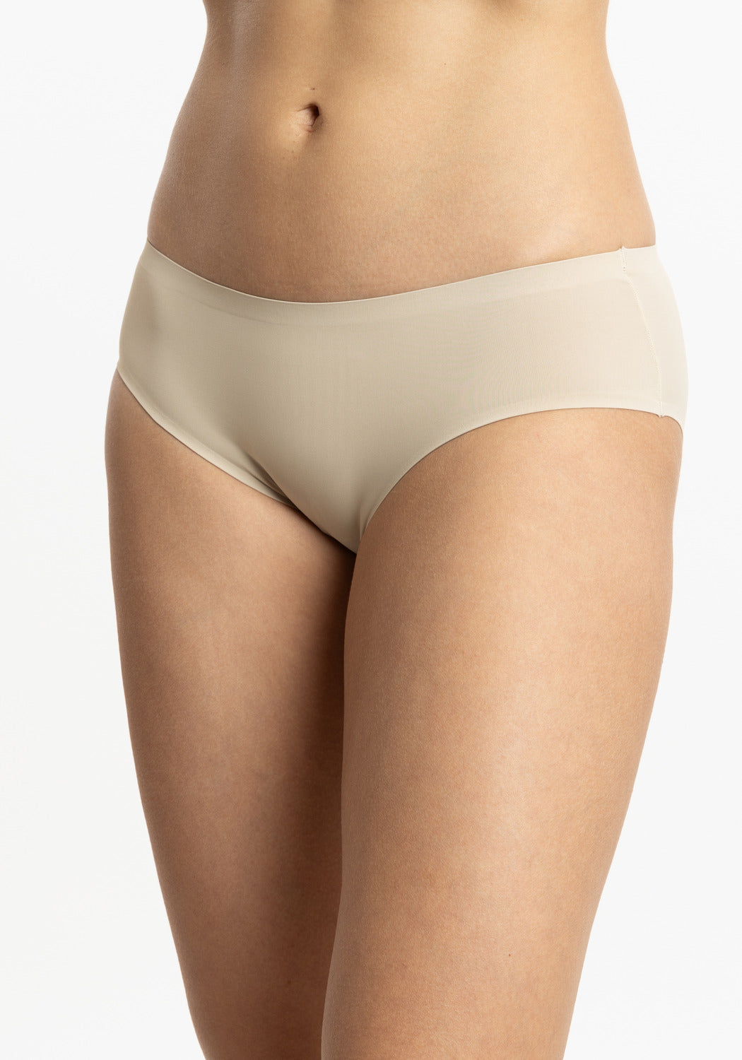 PANTALETA DE MICROFIBRA SIN DEMARCACIÓN BEIGE DE MUJER