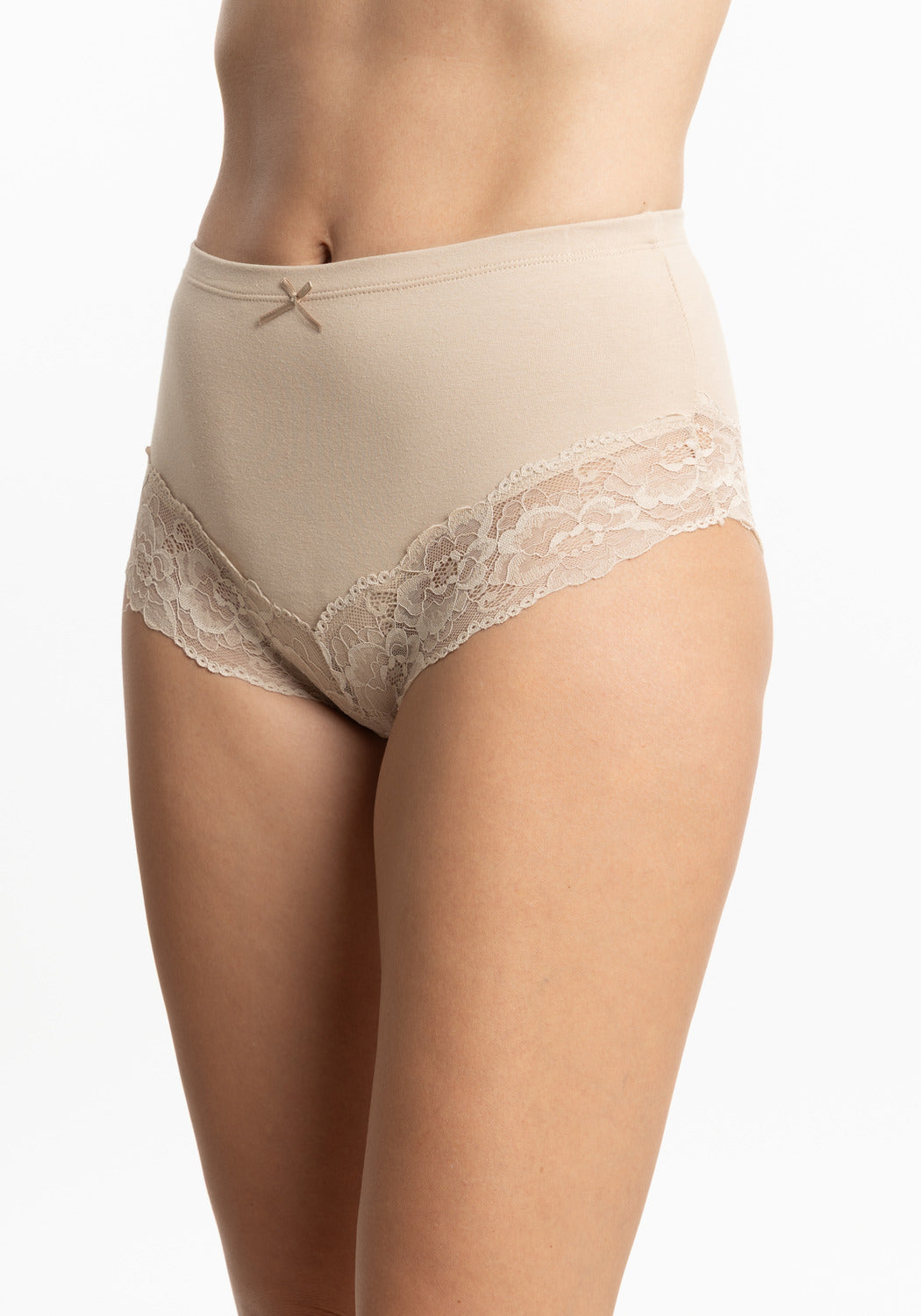 PANTALETA DE ALGODÓN BEIGE DE MUJER
