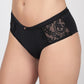 PANTALETA MICROFIBRA CON ENCAJE NEGRO MUJER