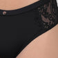 PANTALETA MICROFIBRA CON ENCAJE NEGRO MUJER