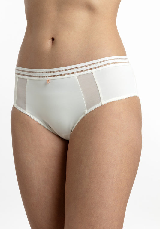 PANTALETA DE MICROFIBRA MARFIL DE MUJER