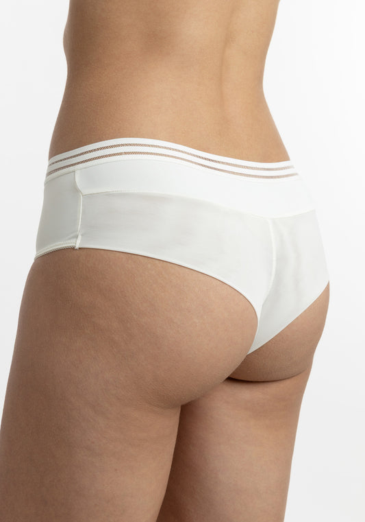 PANTALETA DE MICROFIBRA MARFIL DE MUJER